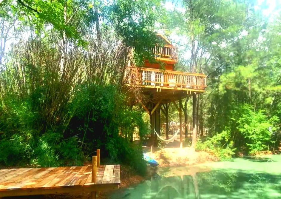 Waterfront Treehouse In A Magical Forest Waller megye Kültér fotó